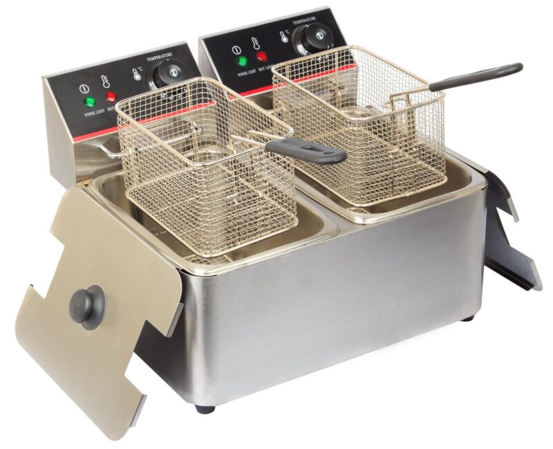 4+4Liter Electric Oil Deep Fryer